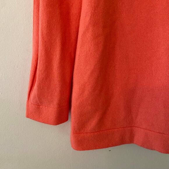 Kinross Cashmere Hot Pink V-neck Pullover Sweater Minimalist Women's size Small - Picture 4 of 9